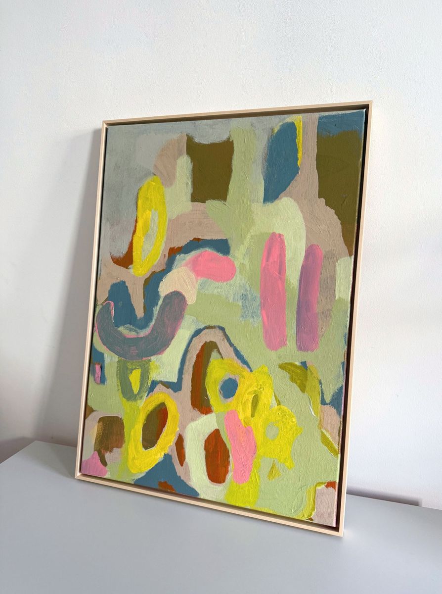 dreamstate, marshmallow land, original painting on canvas