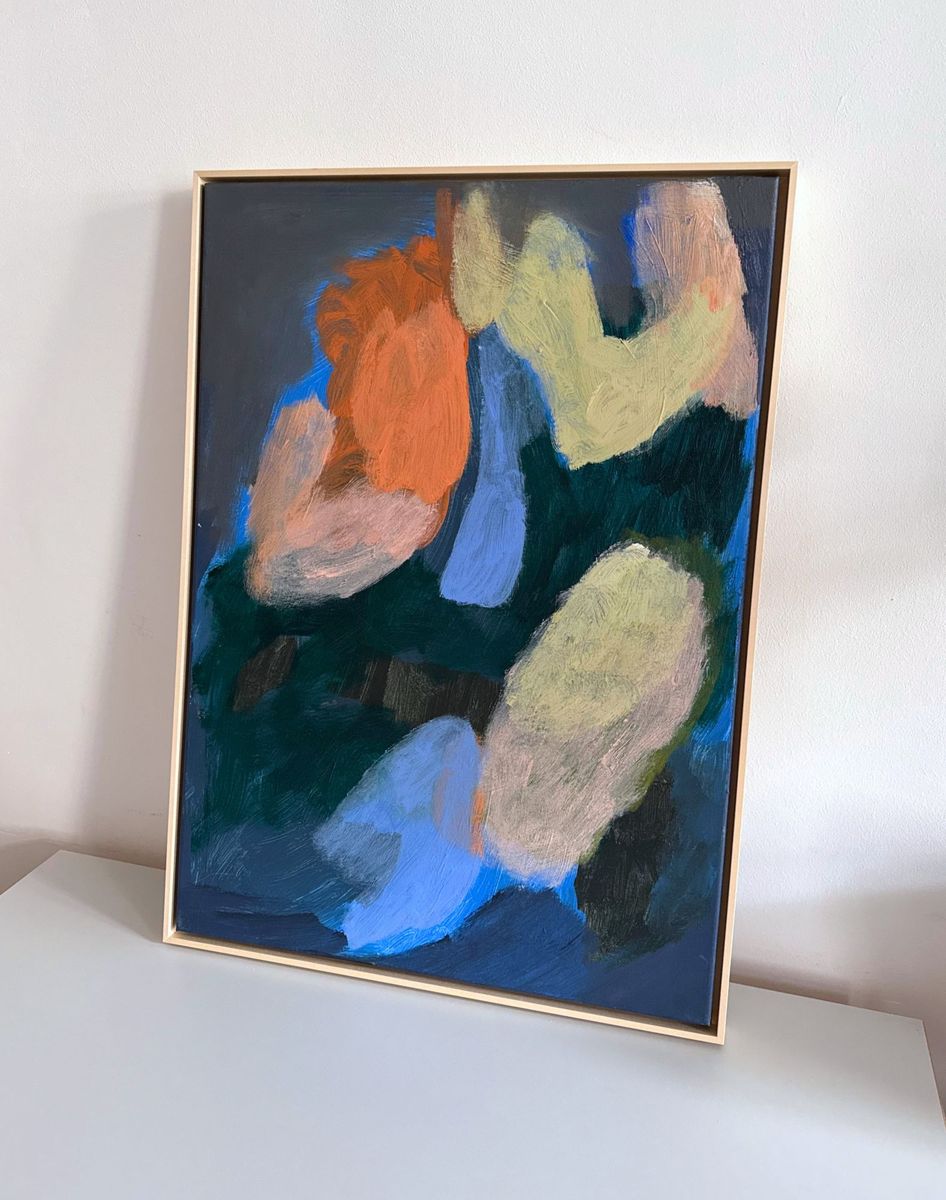 Looking left and right, and then in front of you, original painting on canvas