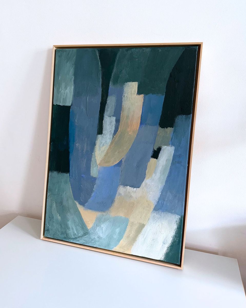 Spiraling, but you know, it’s a pattern, original painting on canvas