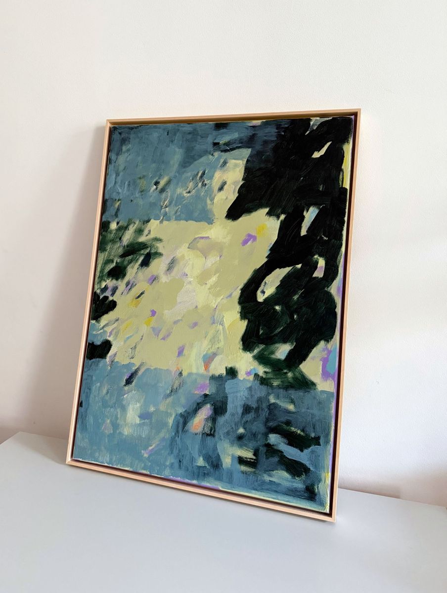 now repeat: from chaos to structure, from struture to chaos, original painting on canvas