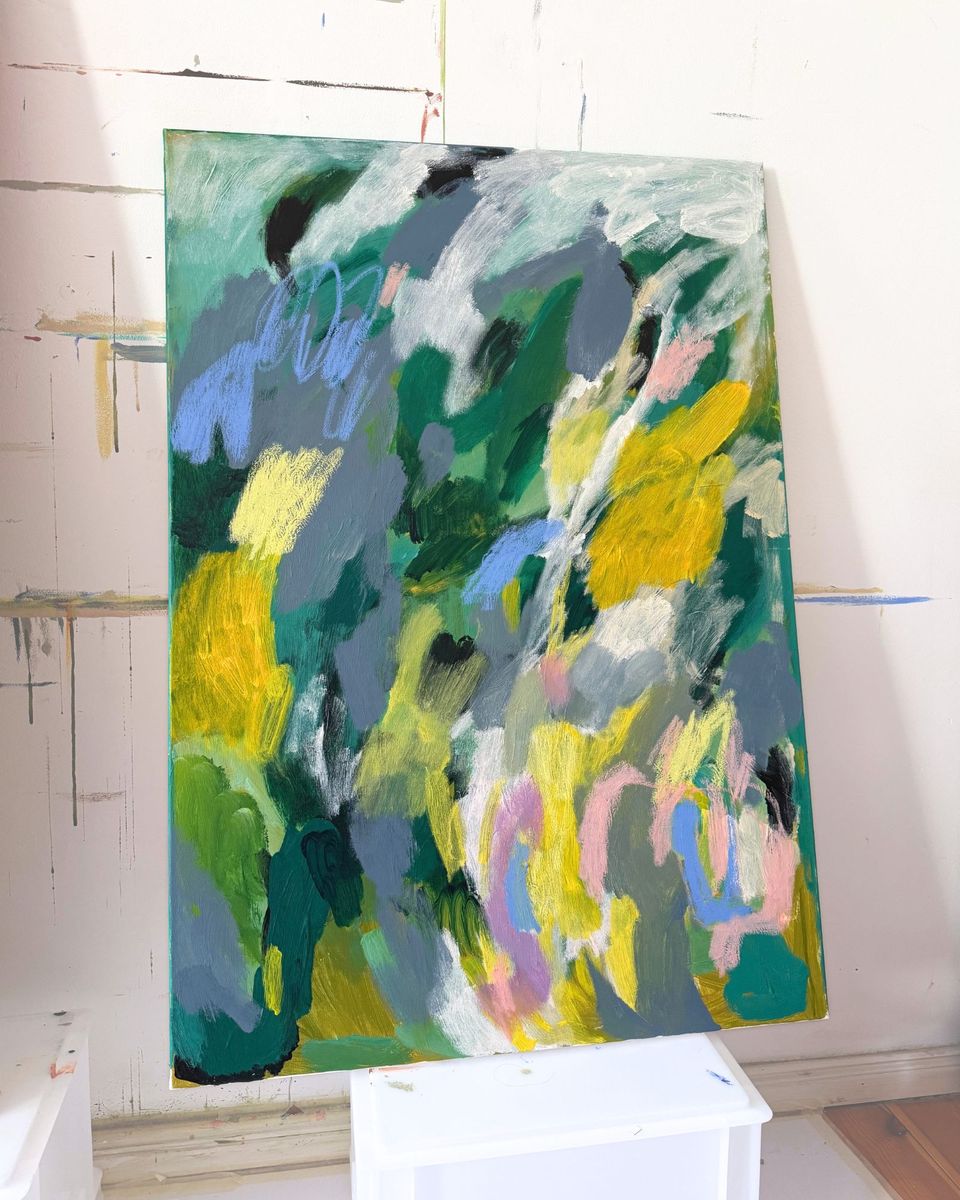 Love letter to summer, original painting on canvas