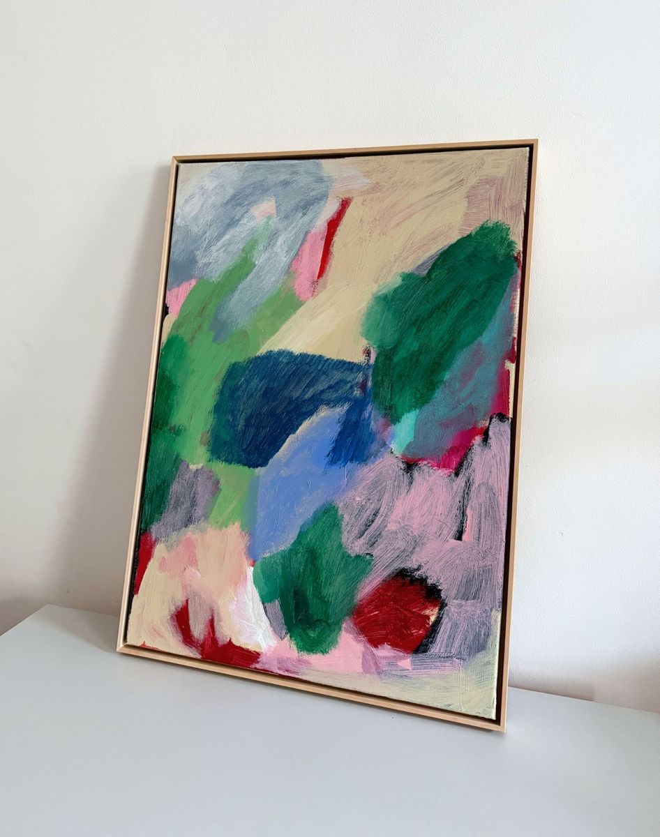 a cushion, original painting on canvas