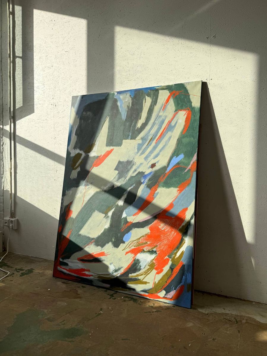 In the end, it worked out because it didn’t, original painting on canvas, alternate view