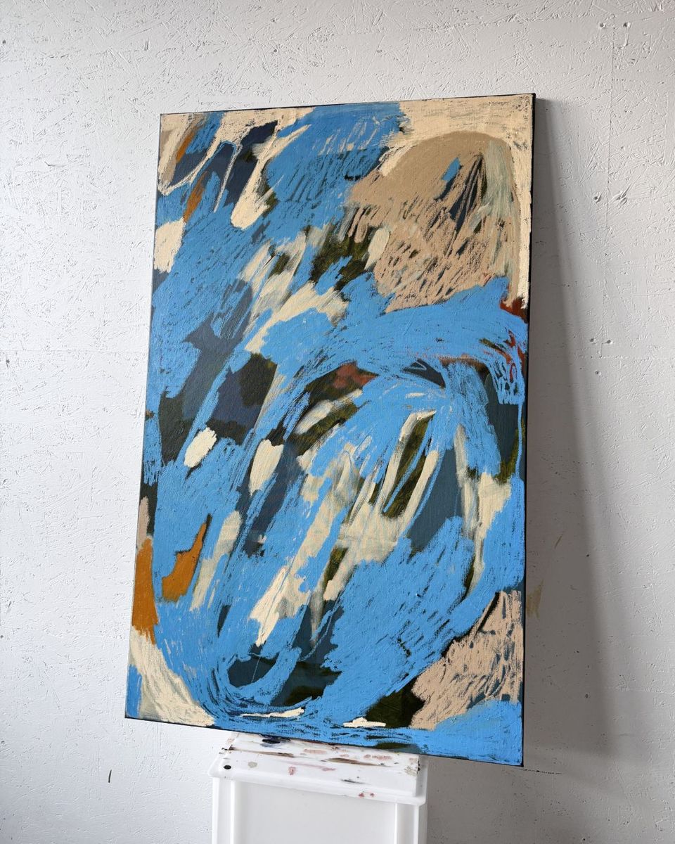 It almost surprised me, original painting on canvas, alternate view
