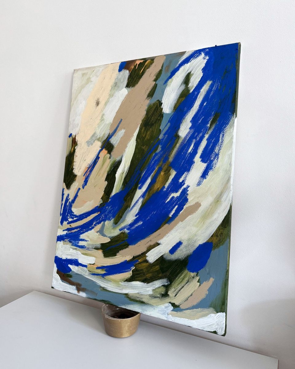 I just blame it on my star sign, original painting on canvas, alternate view