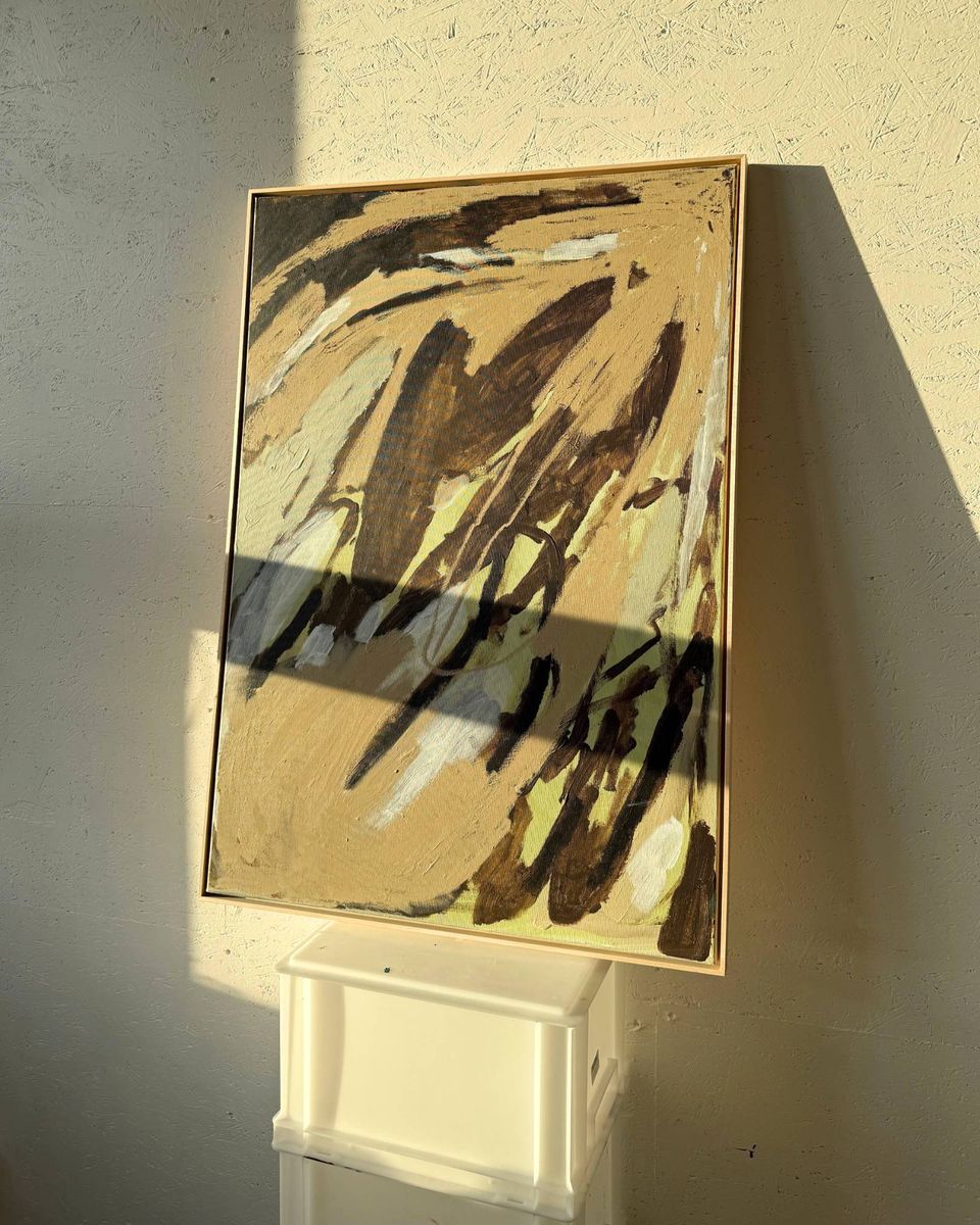the chaos is still there, but you know it won't stay, original painting on canvas