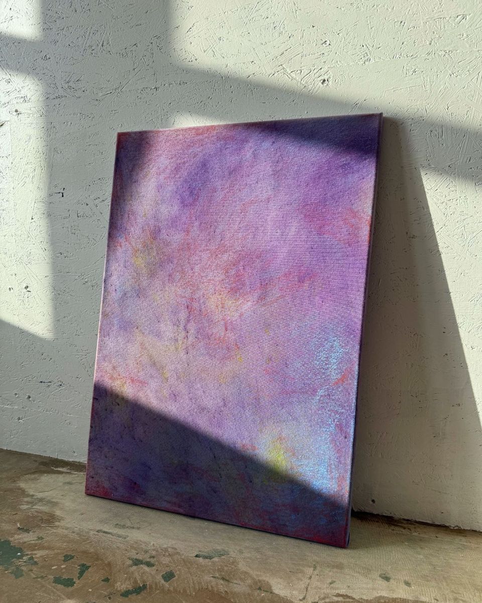 Color Study Morocco, Violet, original painting on canvas, alternate view