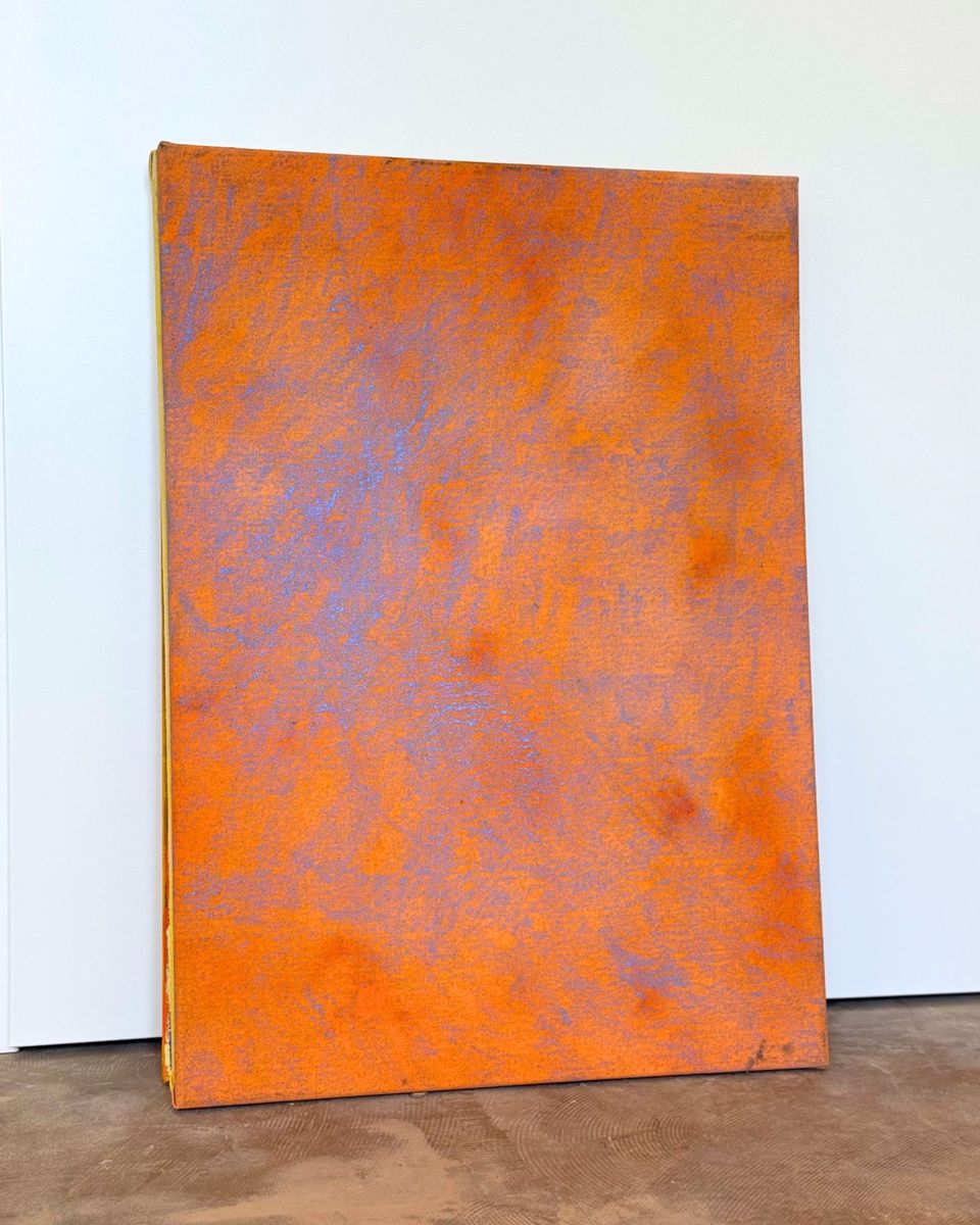 Color Study Morocco, Orange, original painting on canvas, alternate view