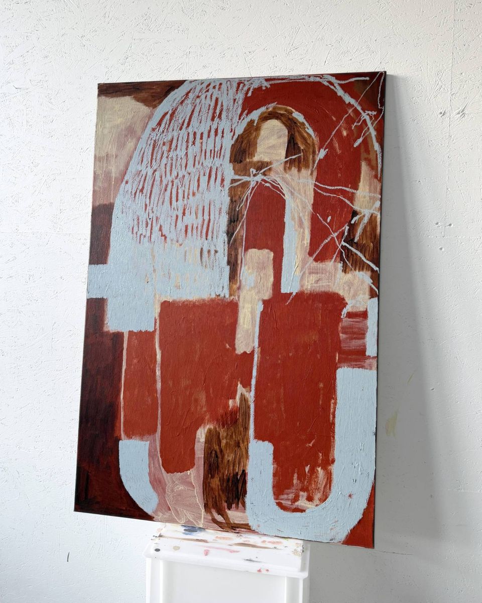 there will always be a new version of you, i'm learning to let go, to be with you forever, original painting on canvas