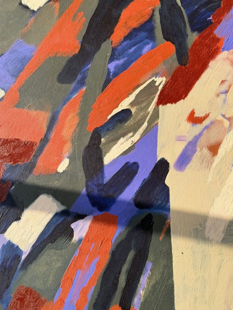 I will tell the world about you, detail of the paint texture