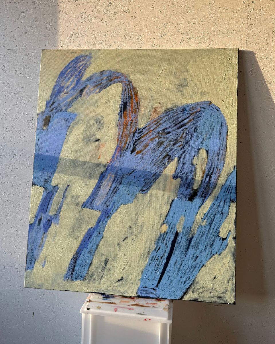 Thank you, I said, because of the person I want to be., original painting on canvas, alternate view