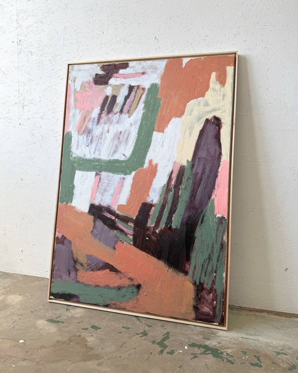 in her perfect flat, original painting on canvas
