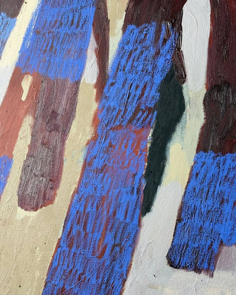 I was never meant to live beneath skies like these, detail of the paint texture